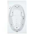 Rectangle Bathtub with Oval Interior, Armrests, End Drain