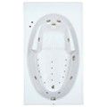 Rectangle Bathtub, Oval Interior, Armrests, End Drain, Jets