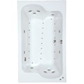 Rectangle Tub, 2 Bathing Areas, Center Side Drain, Jets