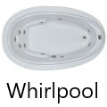 Elite 7244 Oval Tub with Horizontal Drain, 9 Whirlpool Jets