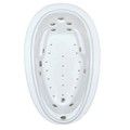 Oval Tub with Jets, Rolled Rim, Armrests, End Drain