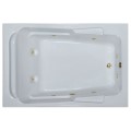 Wide Rectangle Bath with End Drain, Raised Neck Rest, 8 Whirlpool Jets