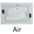 Air Jets on Tub Bottom and Back Rest