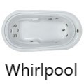 Elite 7338 Oval Tub with Horizontal Drain, 9 Whirlpool Jets