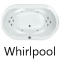 Elite 7343 Oval Tub with Horizontal Drain, 9 Whirlpool Jets