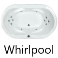 Elite 7343 Oval Tub with Horizontal Drain, 9 Whirlpool Jets