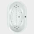 Oval Bathtub with Armrests, Center Drain