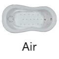 Air Jets on Tub Bottom and Back Rest