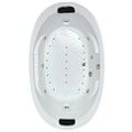 Oval Tub with Center Side Drain, Armrests, Jets, 2 Pillows