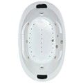 Oval Bathtub Designed for 2, Center Drain, Shown without Jets