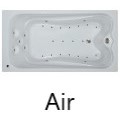 Elite Air Jets on Tub Bottom and Back Rest