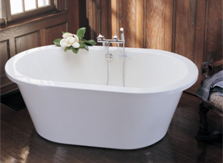 Oval Freestanding Tub with Flat Rim