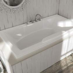 Deep Soaking Tub for 2 with Armrests
