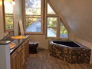 Bathtub, Vanity and Toilet are Installed, Trim still needed