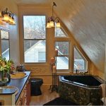 Corner Bathtub, Lots of Light and Rock Tile