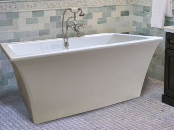 Rectangle Freestanding Tub with Curving Sides