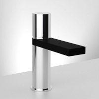 Chrome & Black Single Hole Sink Faucet