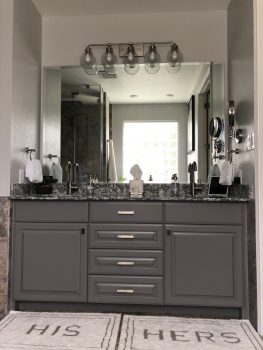 Double Vanity with Large Mirror