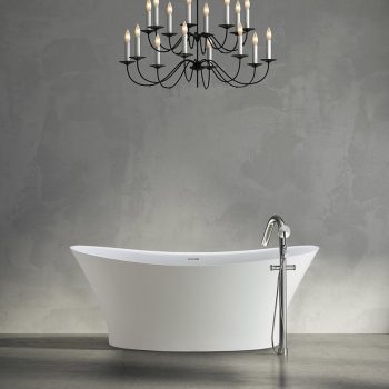 Oval Bath with Two Raised Backrests