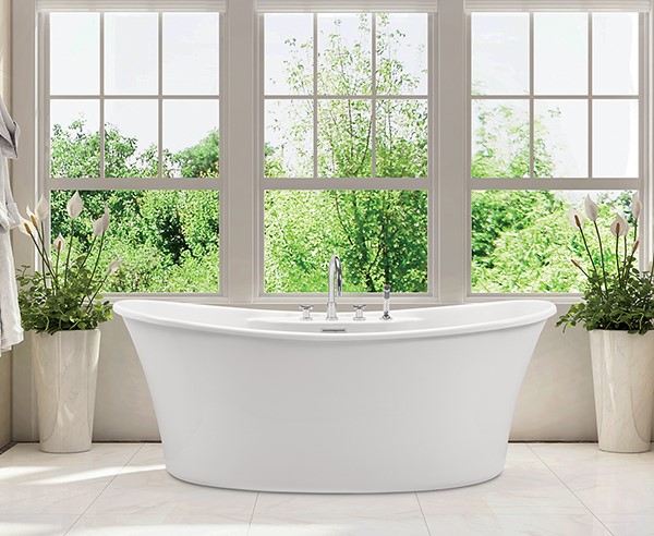 Freestanding Slipper Bath with Faucet deck | MTI Loretta 3