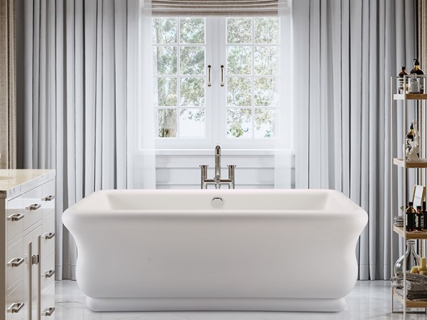 Curvy Rectangle Freestanding Tub with MTI Matte Surface | DoloMatte