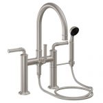 Bridge Style Deck Mount Tub Faucet, Lever Handles