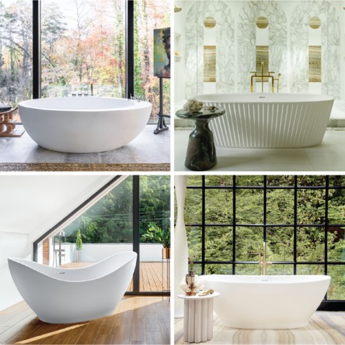 4 Oval Solid Surface Freestanding Baths