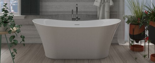 Elio Modern Double Slipper Freestanding Tub