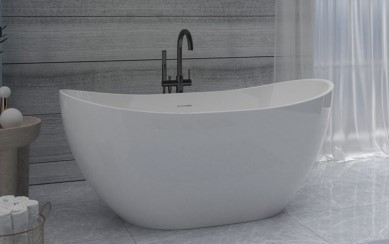 Larissa Oval Double Slipper Freestanding Tub