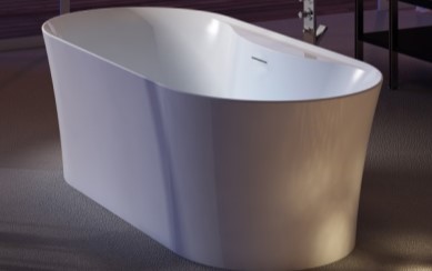 Nash Oval, Center Drain Freestanding Tub with Faucet Deck