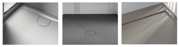Center, End and Trough Drain Styles