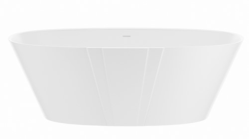 Oval Freestanding Bath with Center Art Deco Raised Design